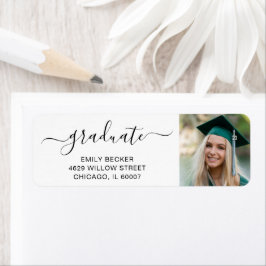 Afstuderen Photo Elegant Afstuderen Return Address Etiket