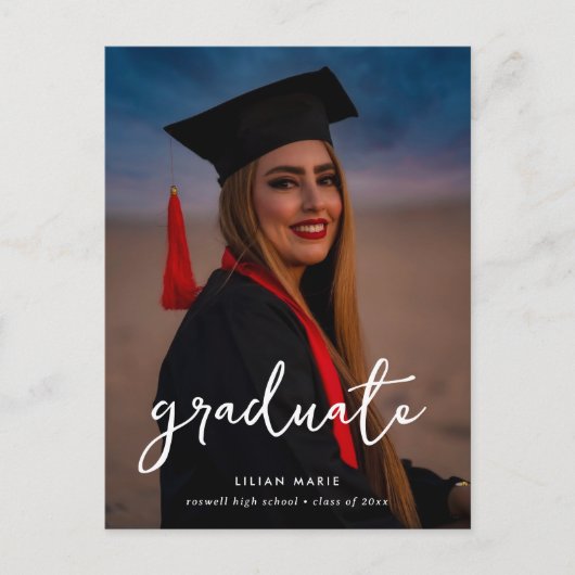 Afstuderen Photo Invitation Briefkaart (Voorkant)