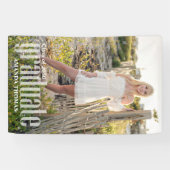 Afstuderen Photo minimalist Simple Script Modern Spandoek (Horizontaal)