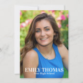 Afstuderen Photo Modern Mortarboard Script Black Kaart (Voorkant)