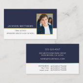 Afstuderen Photo Name Kaart Enclosure Visitekaartje (Voorkant / Achterkant)