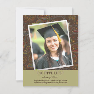 Afstuderen Photo Paisleys aankondiging