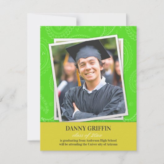 Afstuderen Photo Paisleys aankondiging (Voorkant)