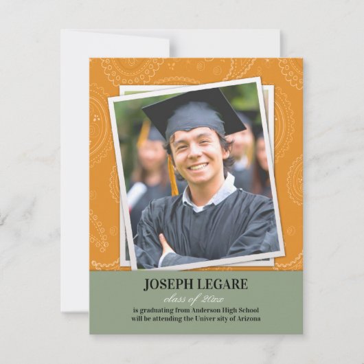 Afstuderen Photo Paisleys aankondiging (Voorkant)