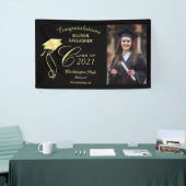 Afstuderen Photo Party Banner met Gold Pet (Beurs)