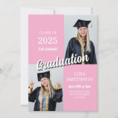 Afstuderen Photo Party Modern Eenvoudig Kaart (Voorkant)