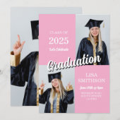 Afstuderen Photo Party Modern Eenvoudig Kaart (Voorkant / Achterkant)