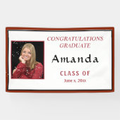 Afstuderen Photo Red & Black-klasse van Spandoek (Horizontaal)