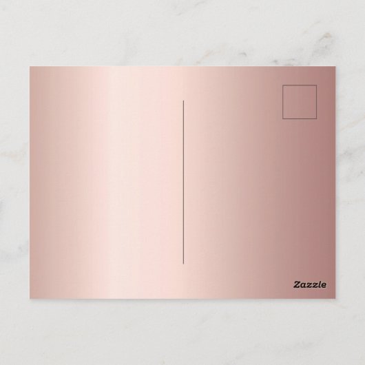 Afstuderen photo roos gold Dank u Briefkaart (Achterkant)