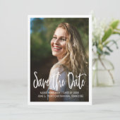 Afstuderen Photo Save Date High School College Kaart (Staand voorkant)