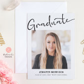 Afstuderen Photo Script Modern High School Senior Aankondiging