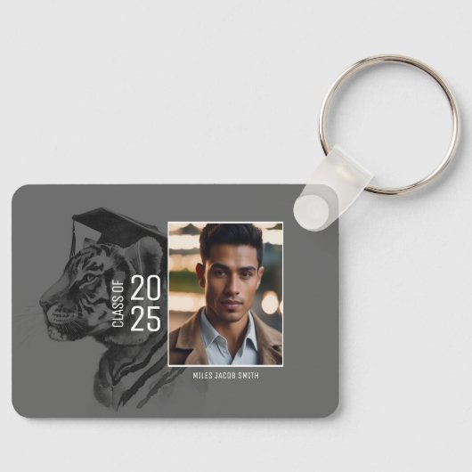 Afstuderen Photo Sleutelhanger Voeg twee foto's to (Voorkant)
