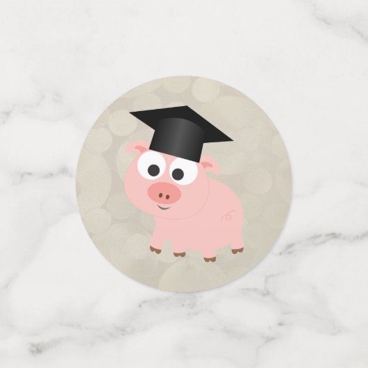 Afstuderen Pig Confetti (Kleine voorkant)