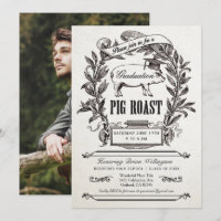 Afstuderen Pig Roast Uitnodigingen - Hoogste Vinta