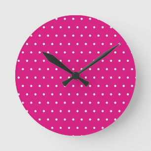 Afstuderen Pink Polka Dots Pet Diploma Ronde Klok