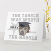 Afstuderen pitbulldog kaart (Gele Bloem)