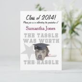 Afstuderen pitbullehond kaart (Staand voorkant)