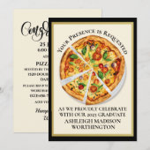 Afstuderen/Pizza-partij Kaart (Voorkant / Achterkant)