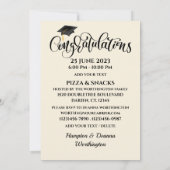 Afstuderen Pizza Party Invitation Kaart (Achterkant)