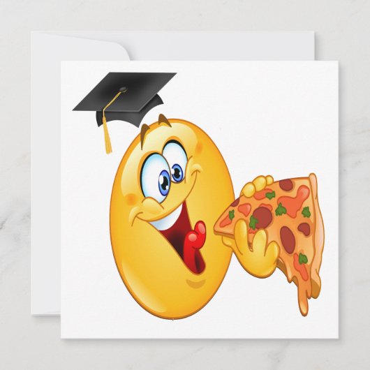 Afstuderen Pizza Party Invitation Kaart (Voorkant)