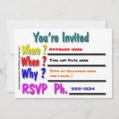 Afstuderen Pizza Party!!!!! Kaart (Achterkant)