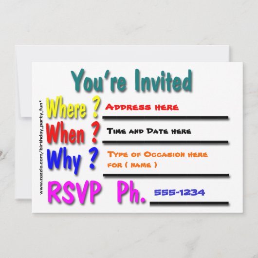 Afstuderen Pizza Party!!!!! Kaart (Achterkant)