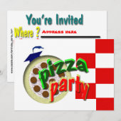 Afstuderen Pizza Party!!!!! Kaart (Voorkant / Achterkant)