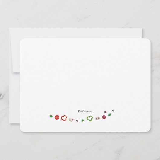 Afstuderen Pizza Party-uitnodigingen Kaart (Achterkant)