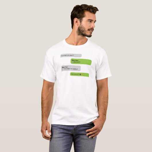 Afstuderen Plan Chat T-Shirt (Voorkant volledig)