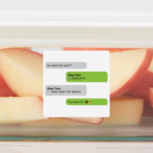 Afstuderen Plan Chat T-Shirt Labels (Aangebracht)