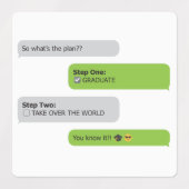 Afstuderen Plan Chat T-Shirt Labels (Design 1)