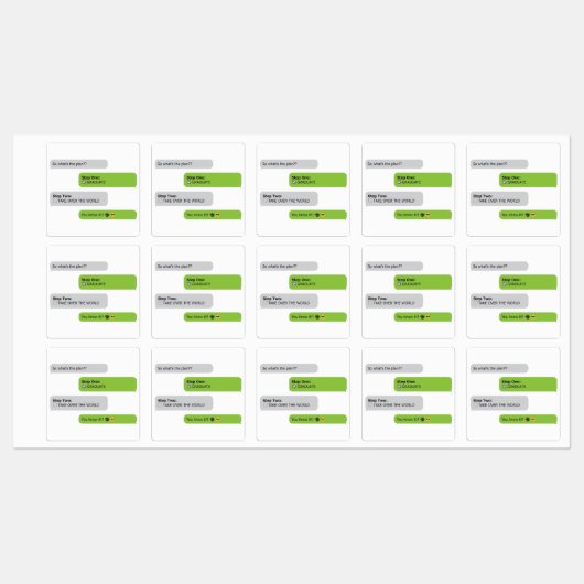 Afstuderen Plan Chat T-Shirt Labels (Vel)