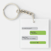 Afstuderen Plan Chat T-Shirt Sleutelhanger (Voorkant)