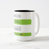 Afstuderen Plan Chat T-Shirt Tweekleurige Koffiemok (Voorkant rechts)