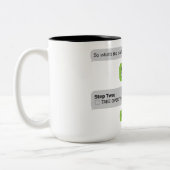 Afstuderen Plan Chat T-Shirt Tweekleurige Koffiemok (Links)