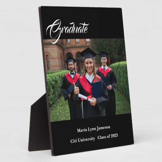 Afstuderen Plaque Fotoplaat (Zijkant)