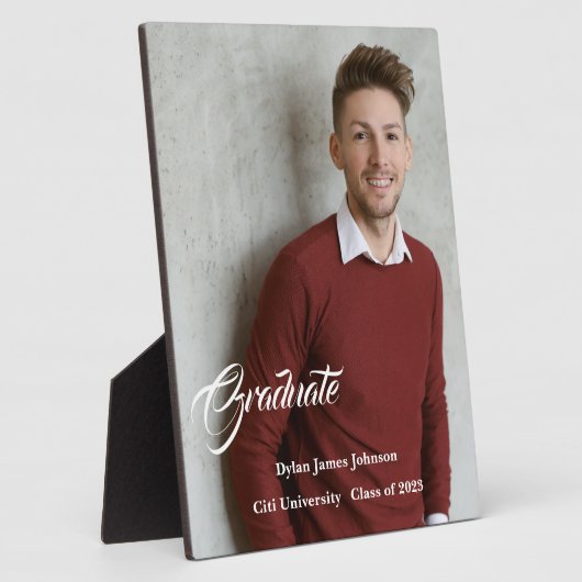 Afstuderen Plaque Fotoplaat (Zijkant)