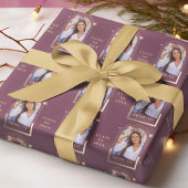 Afstuderen Plum Gold Sun Moon Stars Afstudeerder F Cadeaupapier