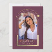 Afstuderen Plum Gold Sun Moon Stars Afstudeerder F Kaart (Voorkant)