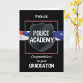 Afstuderen politieacademie gefeliciteerd kaart (Gele Bloem)