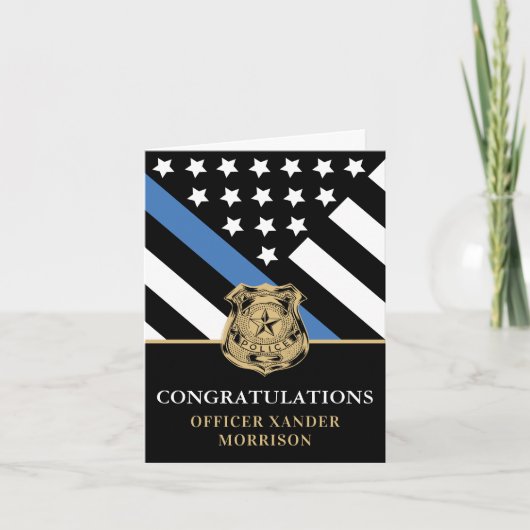 Afstuderen Politieagent Felicitaties Kaart (Voorkant)