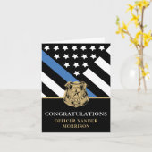 Afstuderen Politieagent Felicitaties Kaart (Gele Bloem)