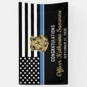 Afstuderen politiebeambte spandoek (Verticaal)