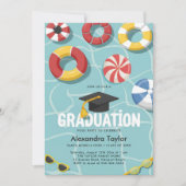 Afstuderen Pool Party High School College Fun Cool Kaart (Voorkant)