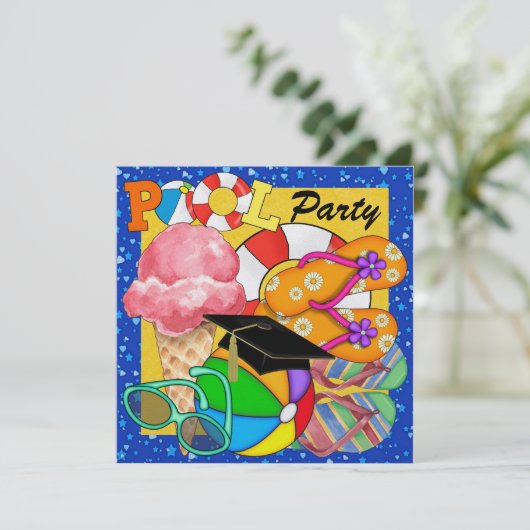 Afstuderen Pool Party - SRF Kaart (Staand voorkant)