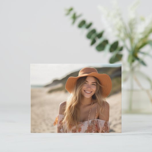 Afstuderen Portret met achtergrond van het Chalkbo Aankondigingskaart (Staand voorkant)