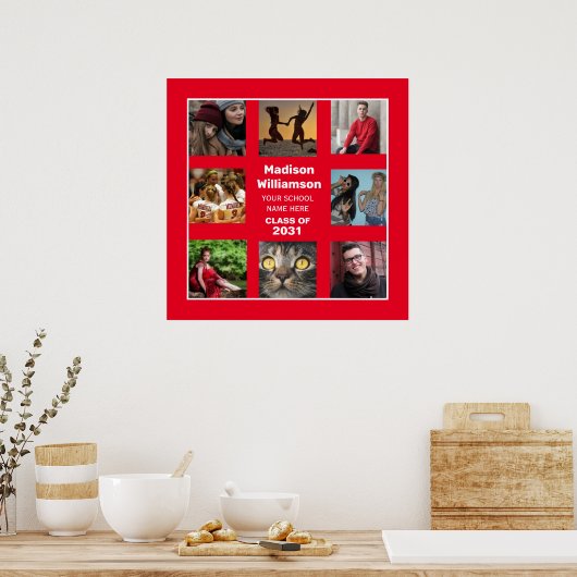 Afstuderen Poster 8 Fotocollage klasse van het jaa (Keuken)