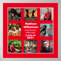Afstuderen Poster 8 Fotocollage klasse van het jaa