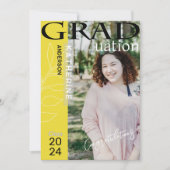 Afstuderen Poster Gestileerde Foto Groen Feestdagenkaart (Voorkant)