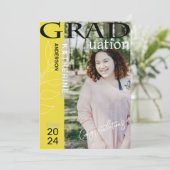 Afstuderen Poster Gestileerde Foto Groen Feestdagenkaart (Staand voorkant)